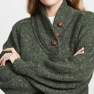 Rag & Bone Army Klark Button-up Wool Sweater NWT